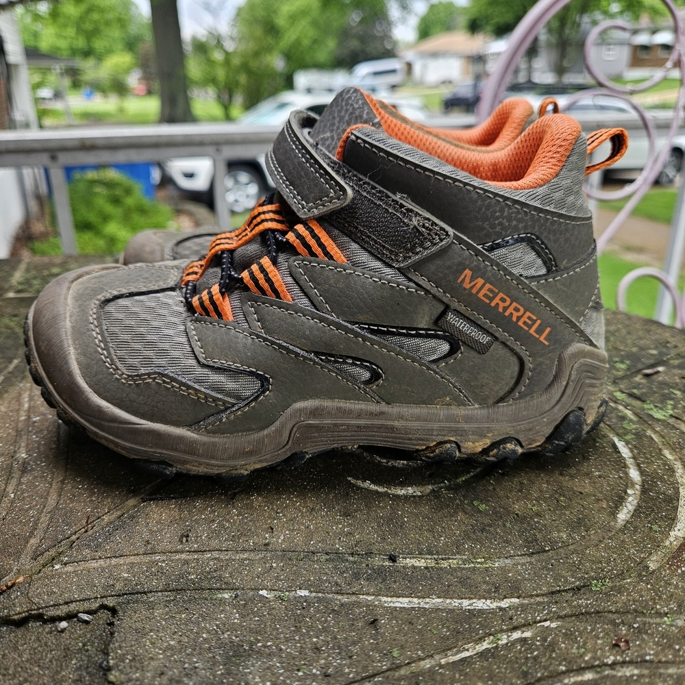 Merrell Kids' Gray and Orange Hiking Shoes